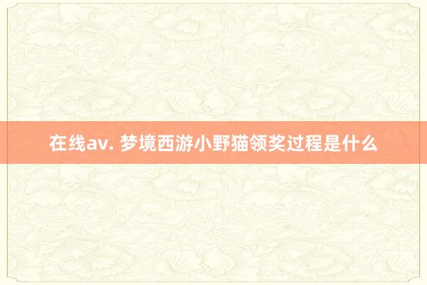 在线av. 梦境西游小野猫领奖过程是什么